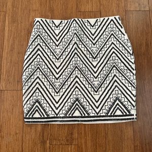 Express Sequin White Skirt Size XS NWT